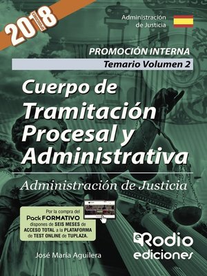 cover image of Cuerpo de Tramitación Procesal y Administrativa. Promoción Interna. Administración de Justicia. Temario Volumen 2